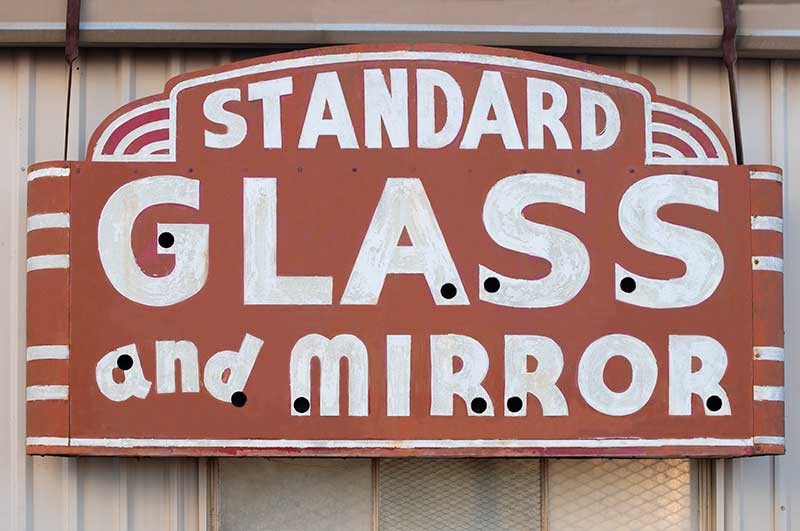 Standard Glass vintage signage Vintage outdoor signage for Standard Glass and Mirror.